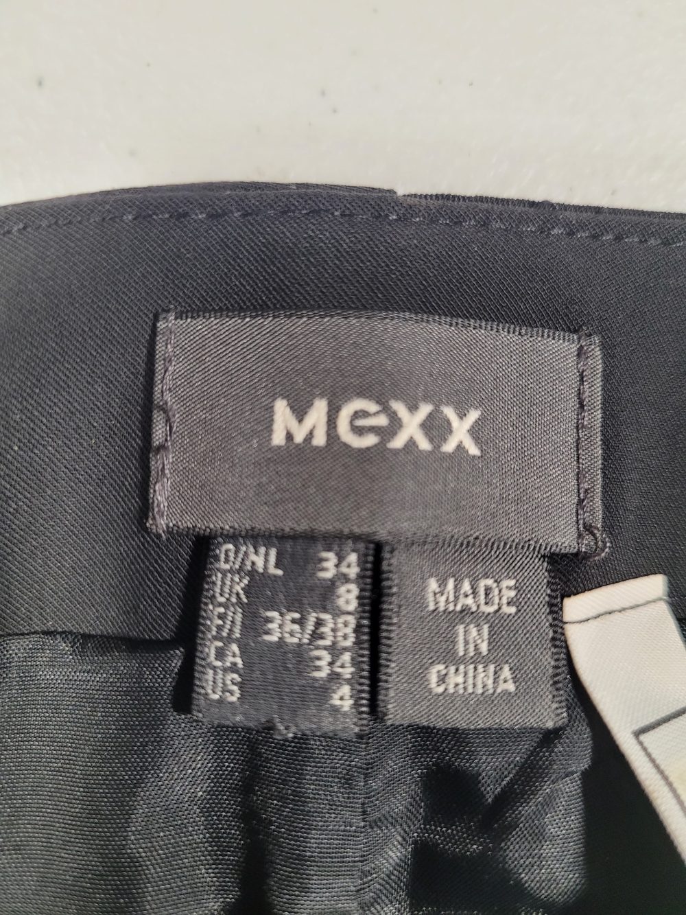 Mexx Black Pencil Skirt with Covered Front Buttons - Picture 2 of 3